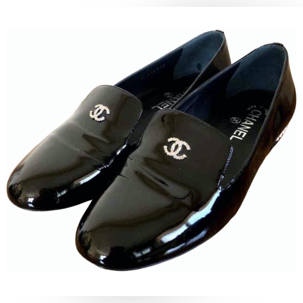 Chanel Patent Leather Smoking Loafers